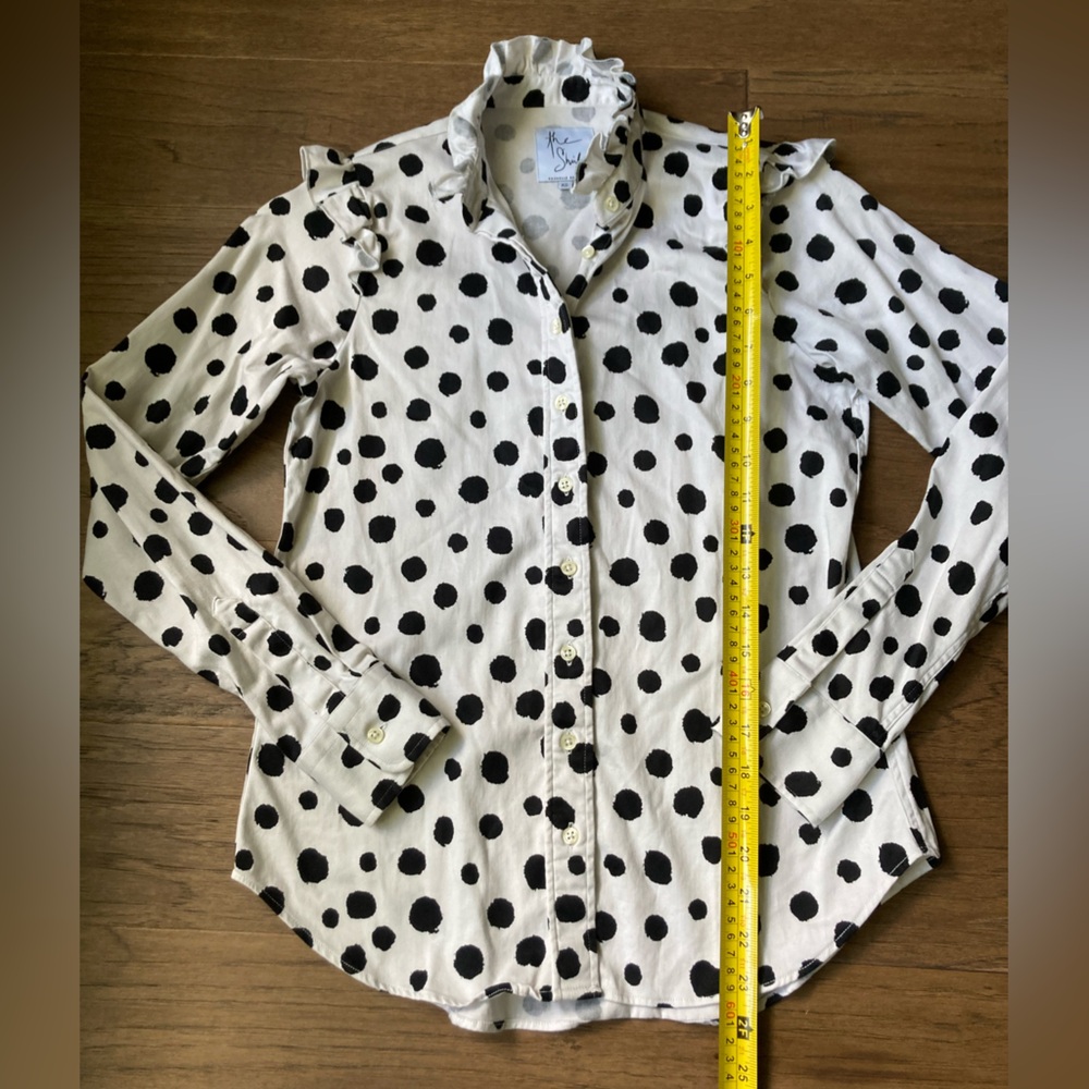The Shirt by Rochelle Behrens-LS Dalmatian Print Button Down Shirt-XS - Picture 3 of 7